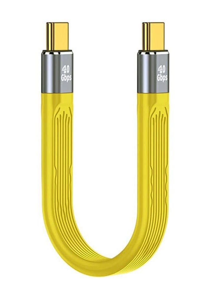 SYOSI Charge Cable 100W USB-C to USB-C 0.1m Flat
