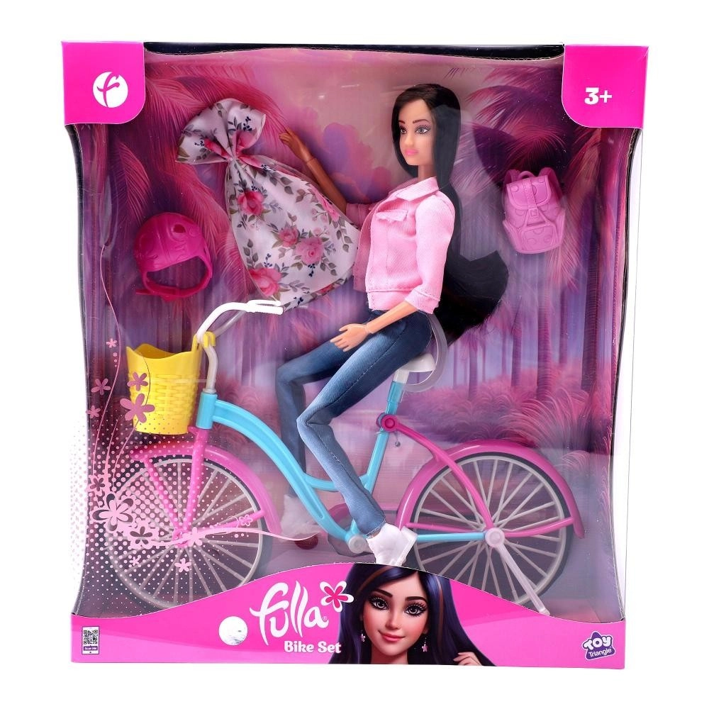 Doll - Pink + Motorbike - Purple + Schoolbag + Helmet Ages 3+