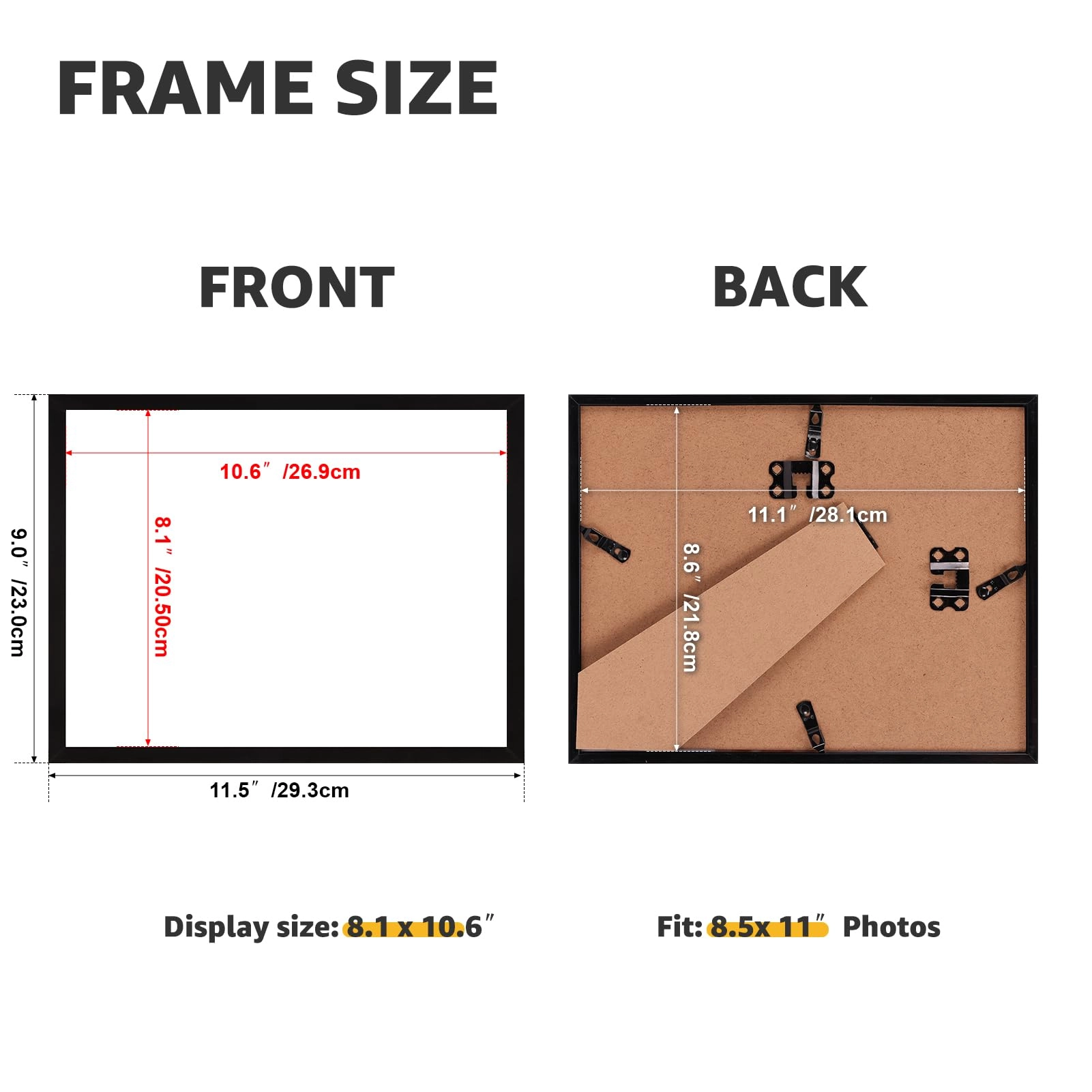 Picture Frame Set - 8.5x11