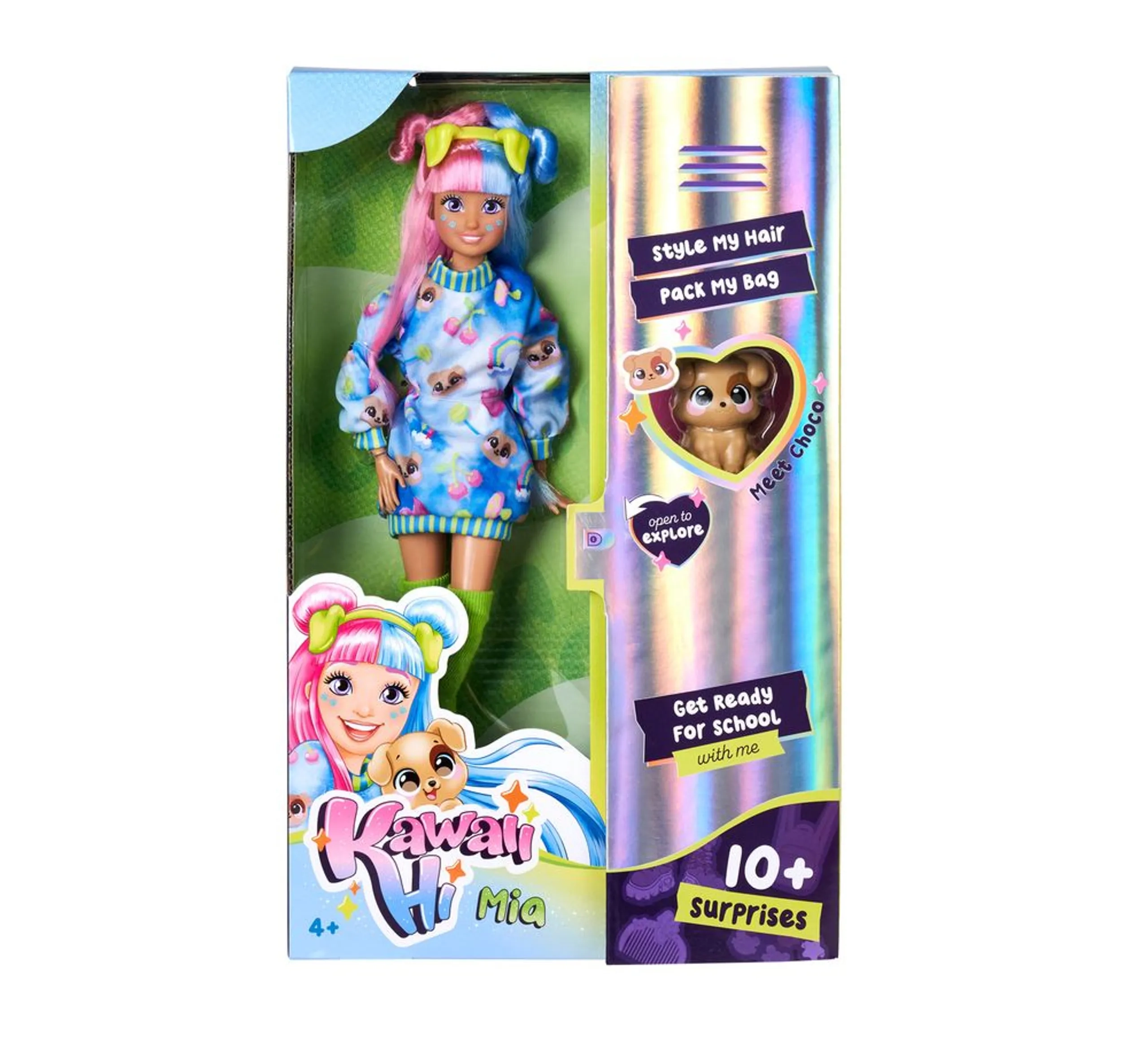 Mia Dressing Doll - 26 cm Pink and blue Ages 4+