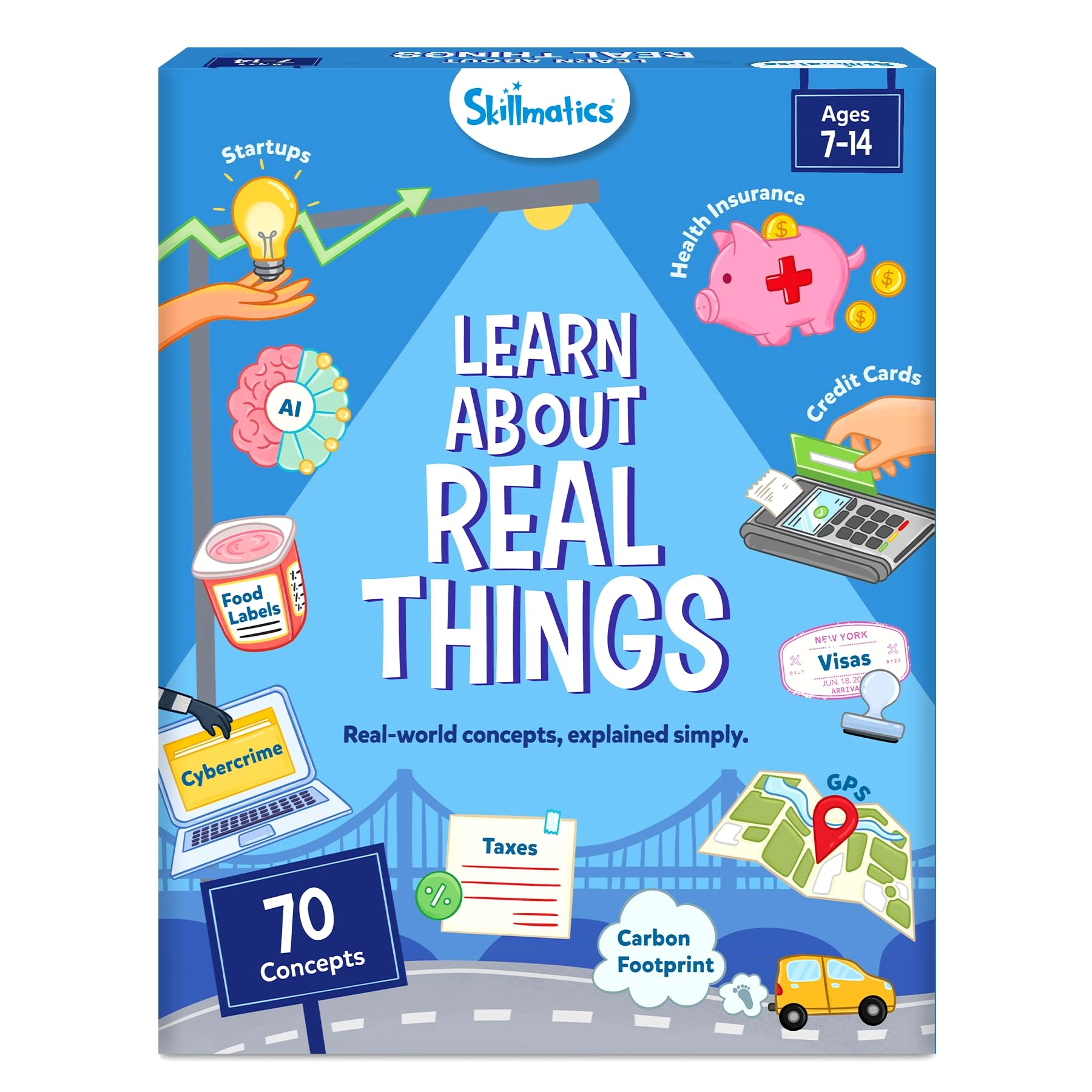 Skillmatics Learn About Real Things - 7–14 70 pieces