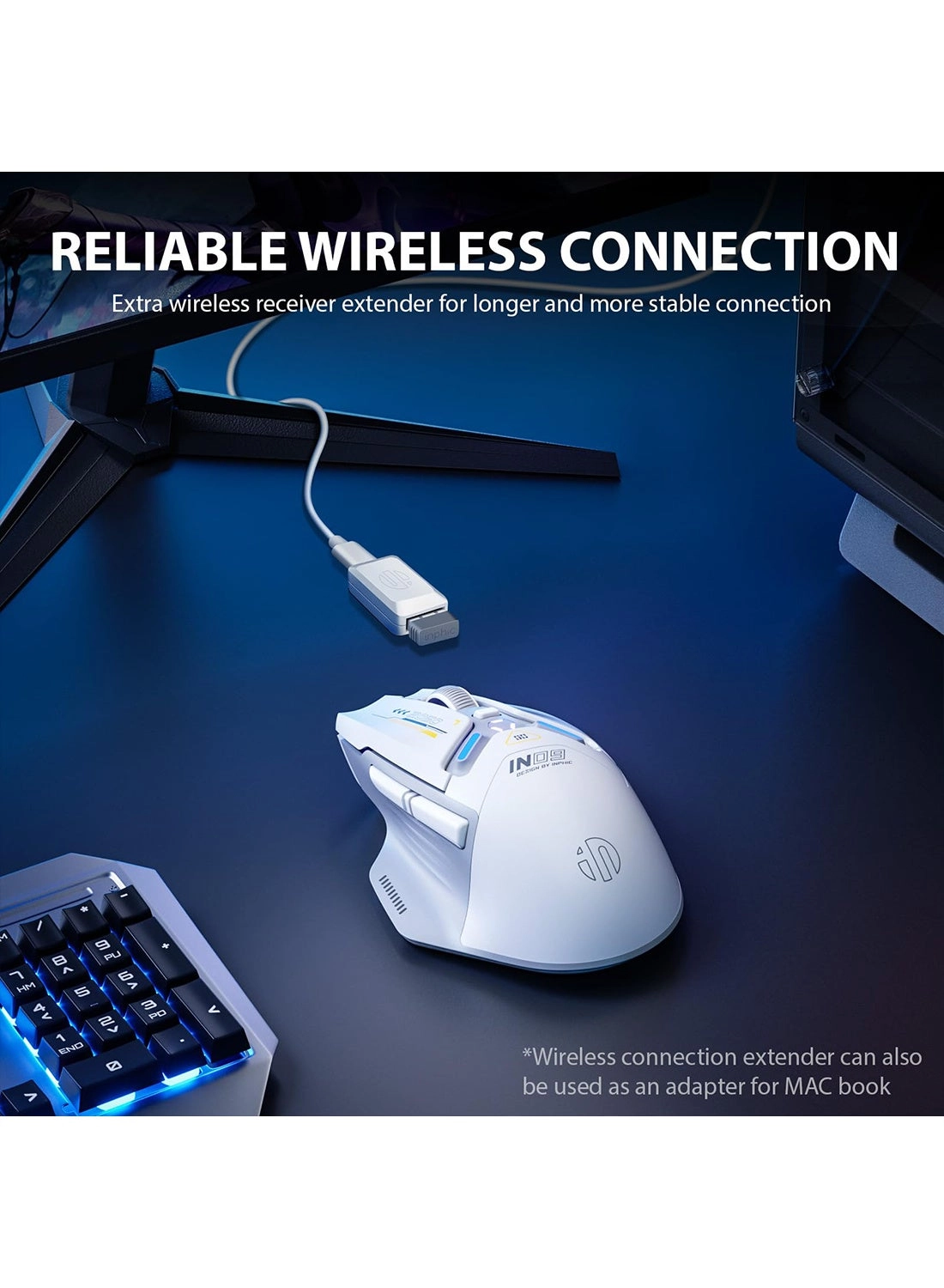 IN9 Tri-mode Wireless Mouse - Wireless