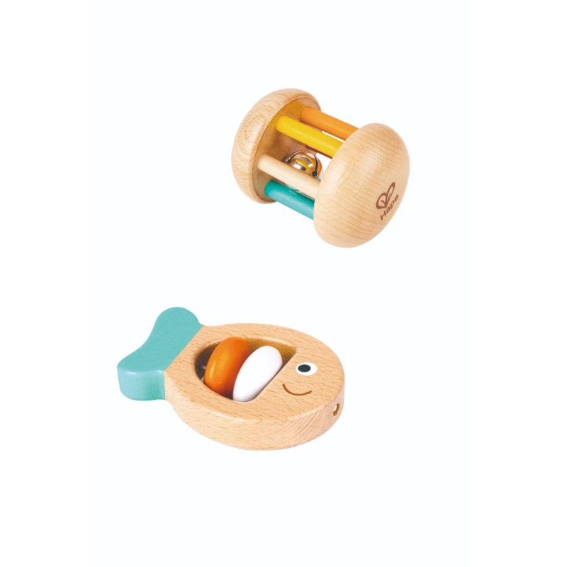 Multi Stage Sensory Rattles And Teether - Suitable for 0 to 12 months wooden 5 Pcs