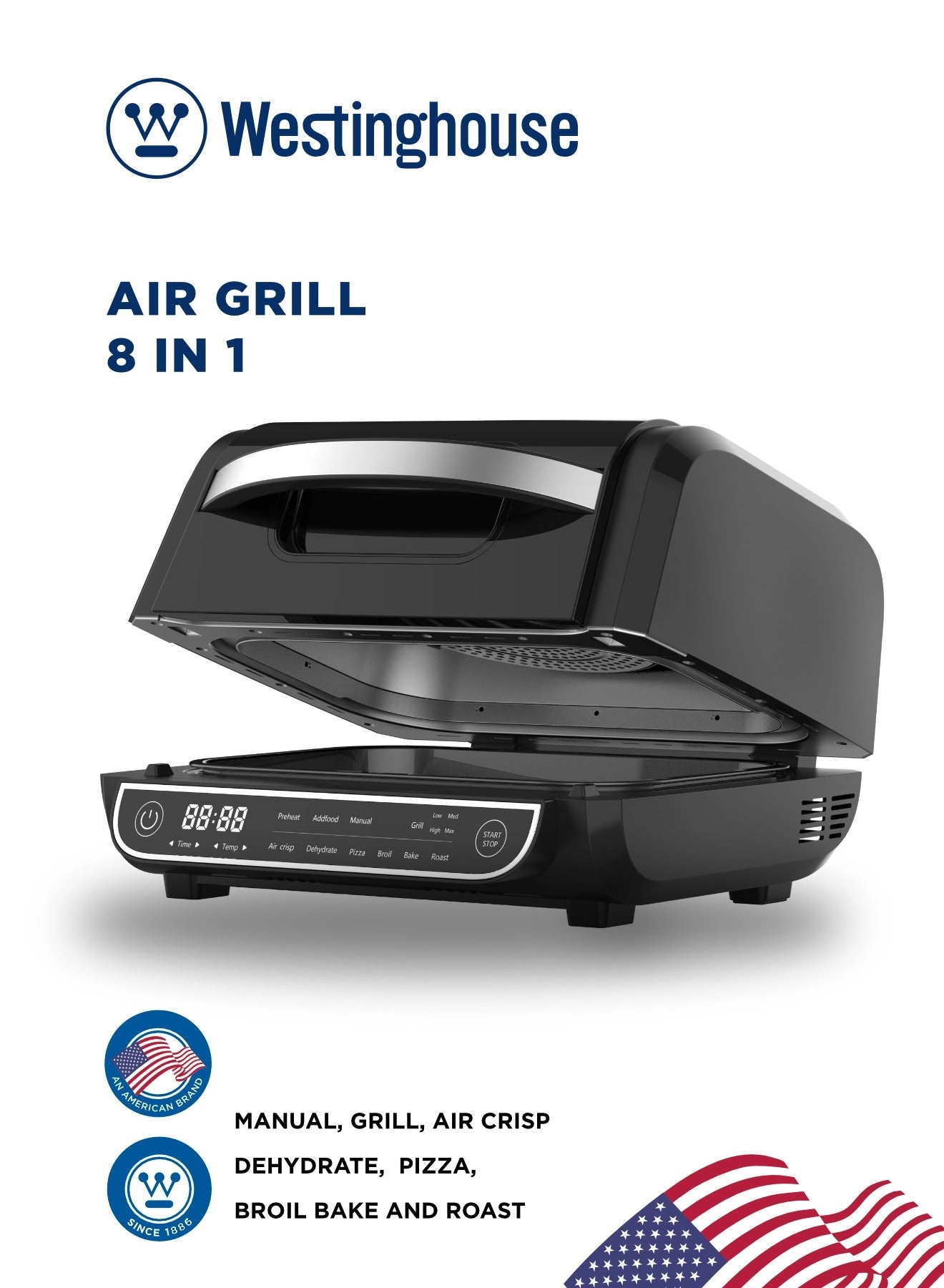 Air Grill 8-in-1 - 1700 W Digital Display