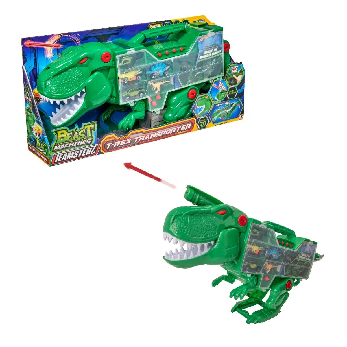Teamsterz Beast Machines T Rex Transporter - 3-inch 6 pcs