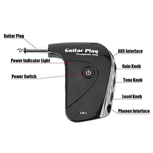 Mini Guitar Headphone Amplifier - 2*aaa batteries Classic British Rock Sound