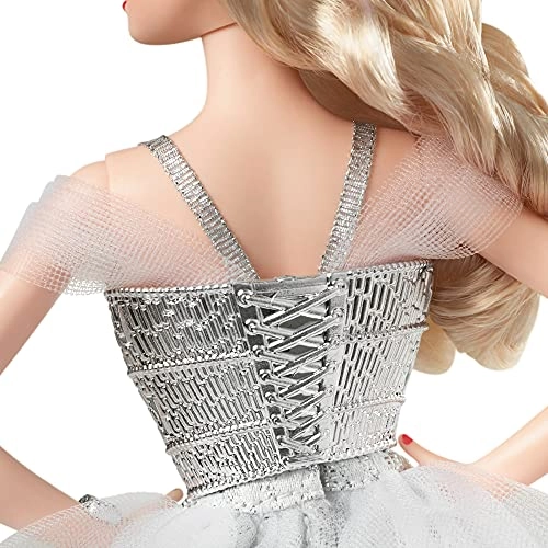 2021 Holiday Barbie - 12 Inch Blonde Wavy Hair Silver Gown Ages 6+