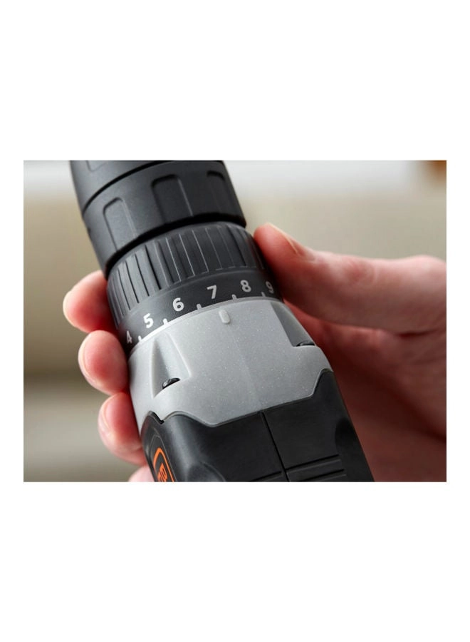 Cordless Power Drill + Battery - 1.5 Ampere-hour 18 V + Tool Set