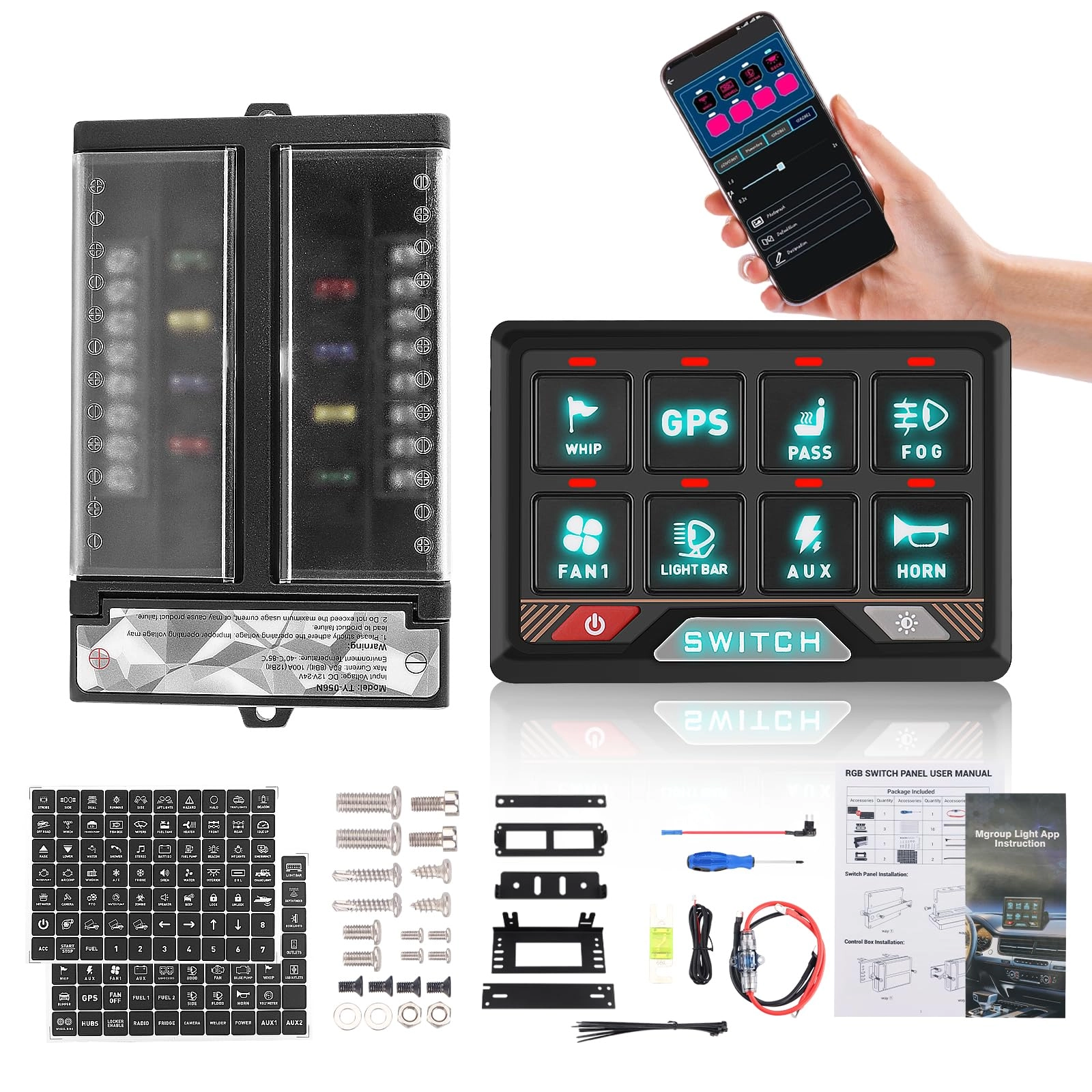 chelhead RGB Switch Panel - APP Control Bluetooth Dimmable