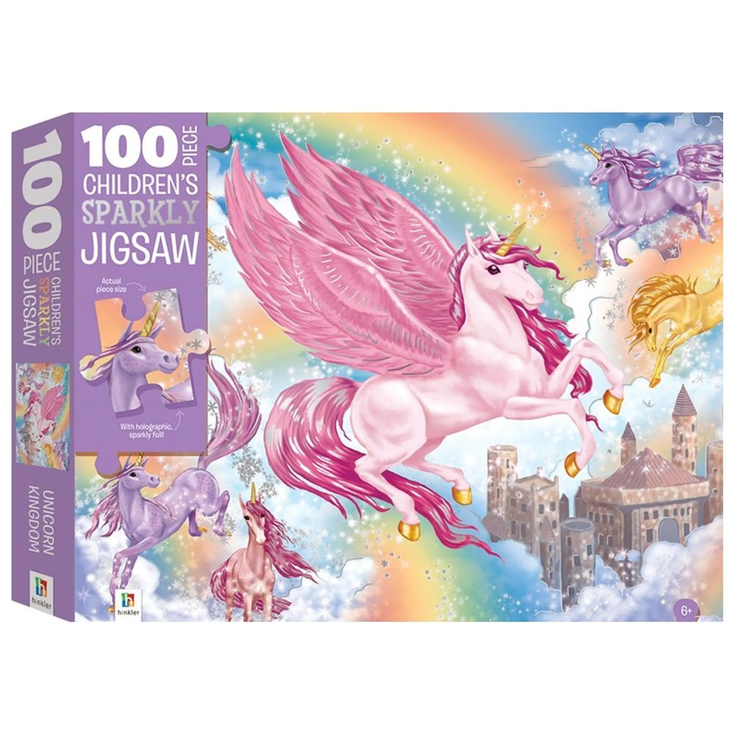 Hinkler Sparkly Jigsaw Unicorn - 6+ years 100 pcs