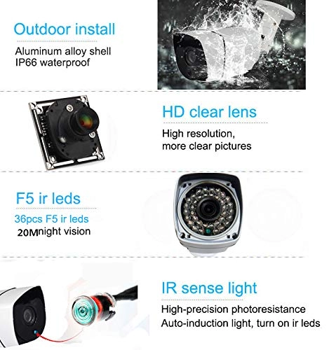 4CH DVR + Bullet Camera - 8pcs 1080P/2.0MP
