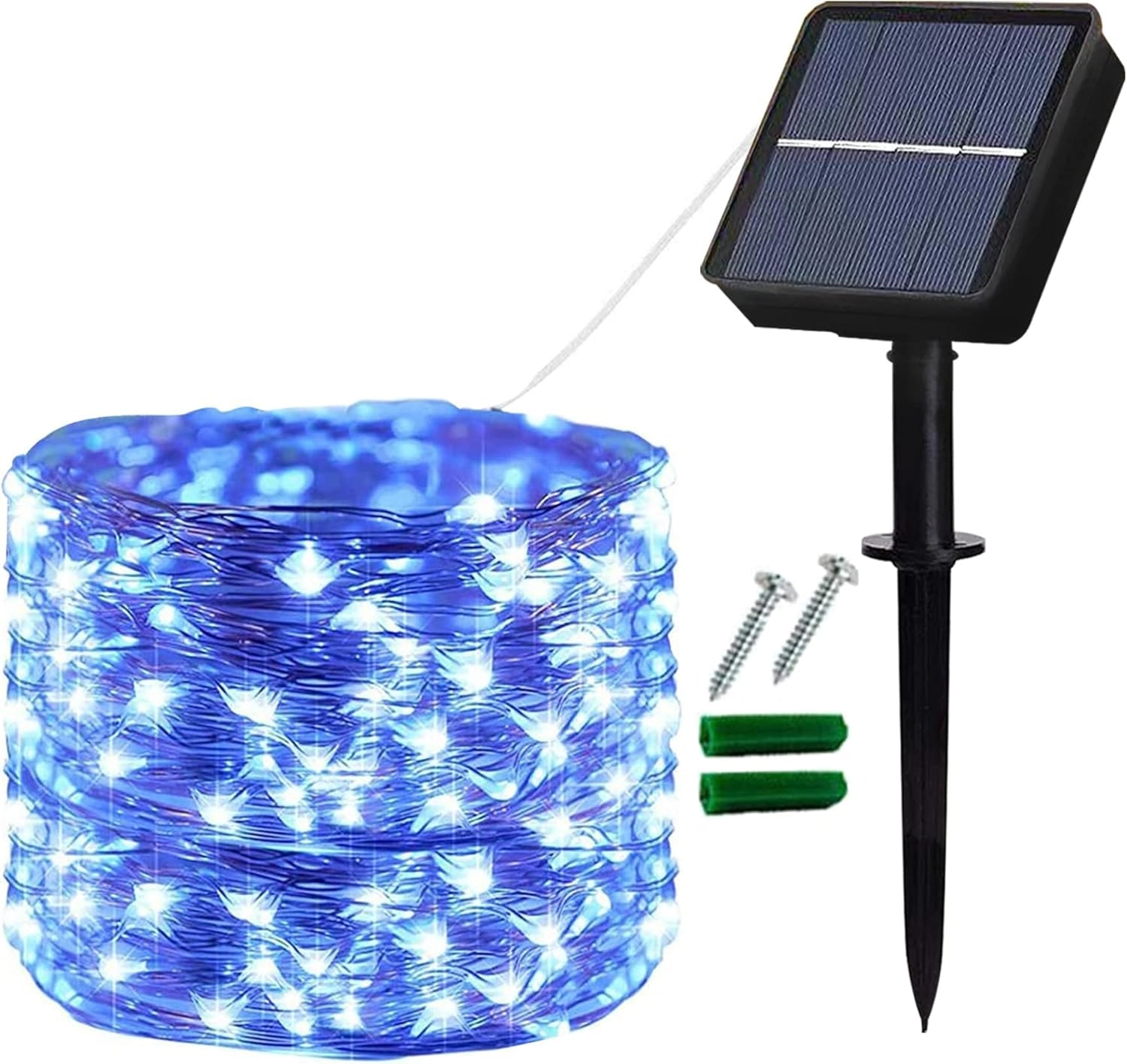 Lezonic Solar Fairy Lights - 12M/40Ft 120LED Blue