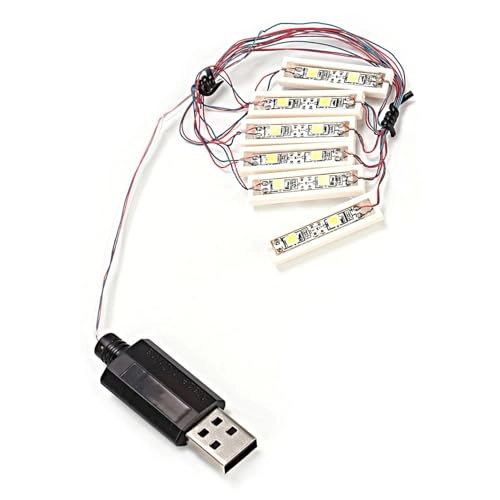 1x6 LED Down Lights - USB Powered Compatible with Lego Bricks