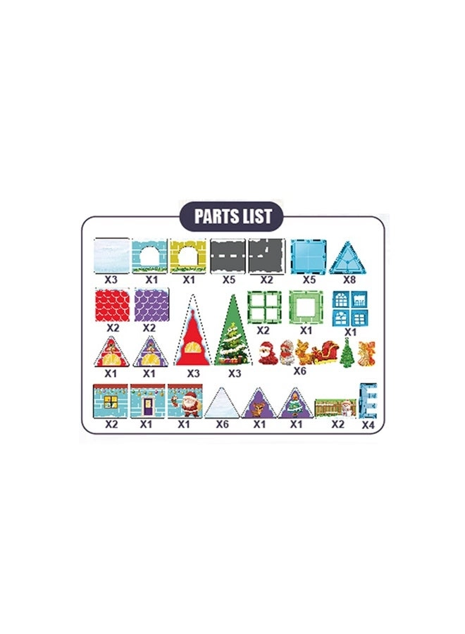 Magnetic Building Tiles - Christmas