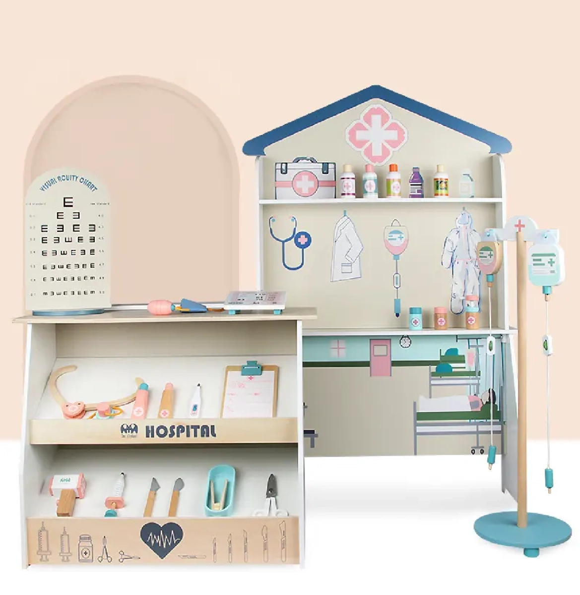 Role Play Hospital Play Set - Wooden (GB-MSN 21003)