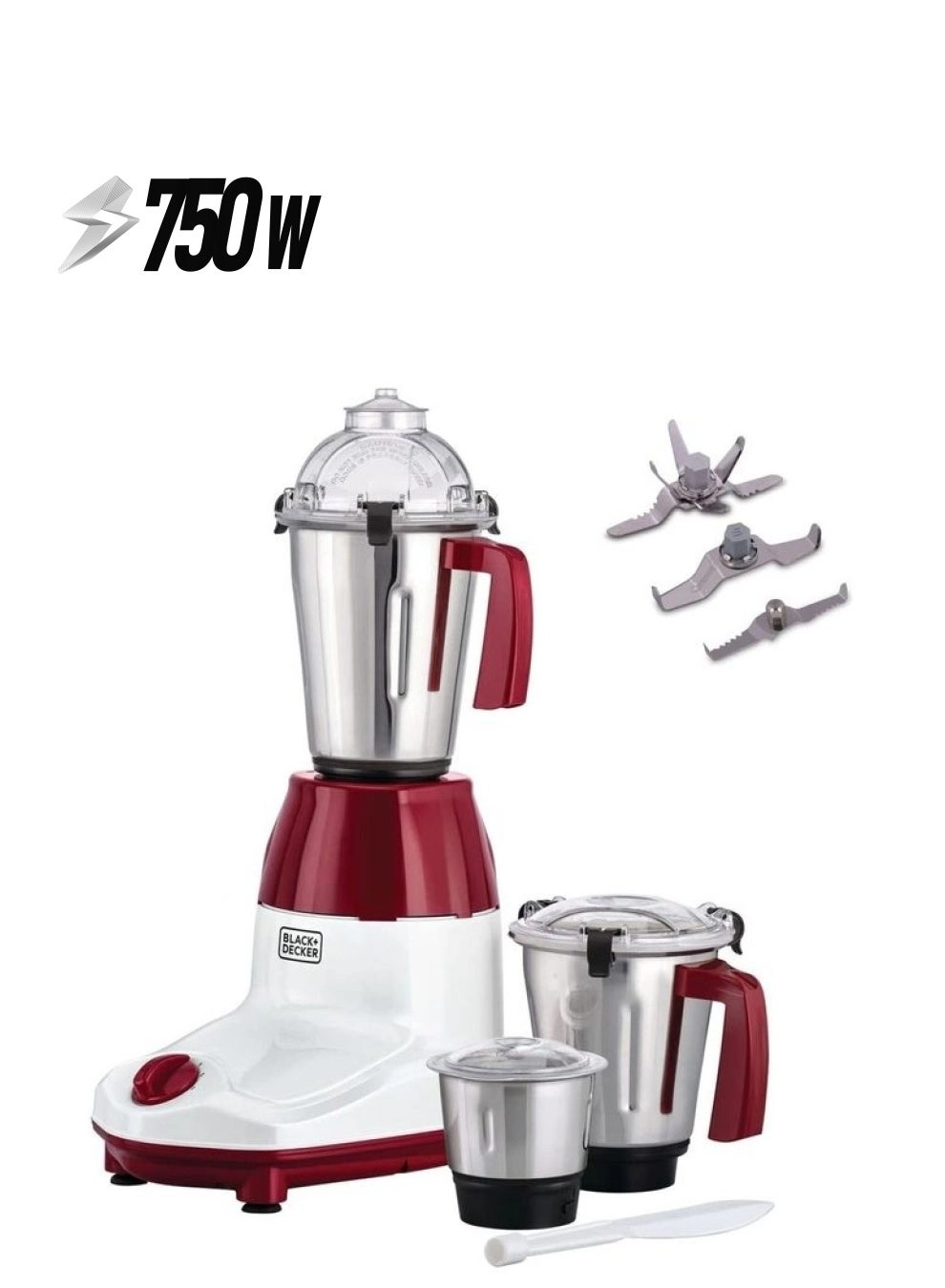 3-in-1 Multifunctional Mixer Grinder - 1.5L 750W