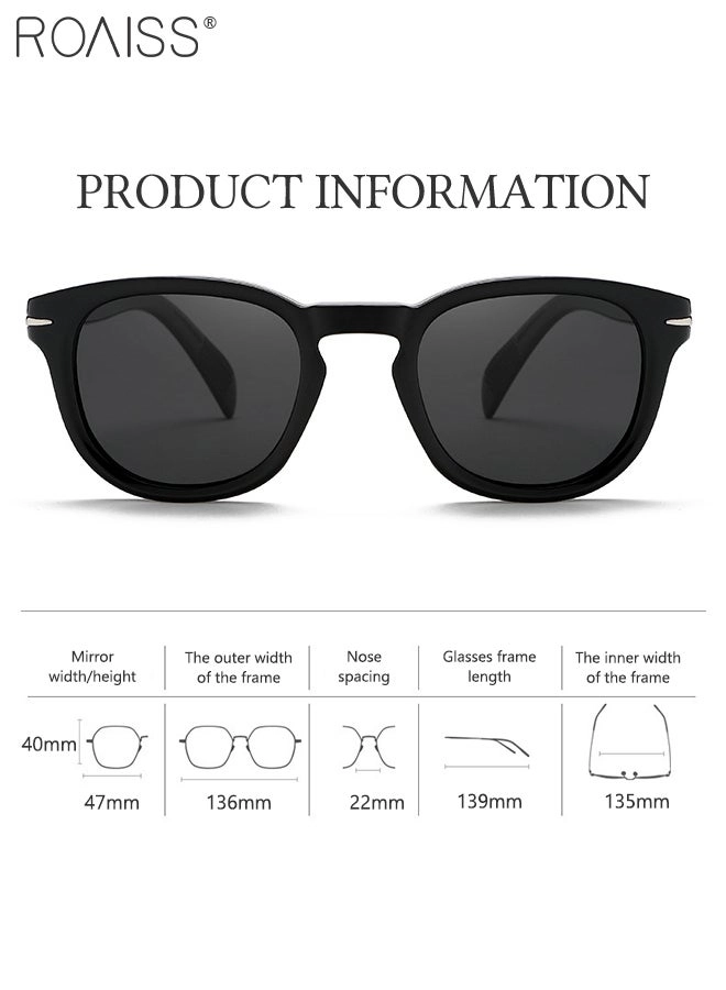 Round Sunglasses - 47 mm Brown
