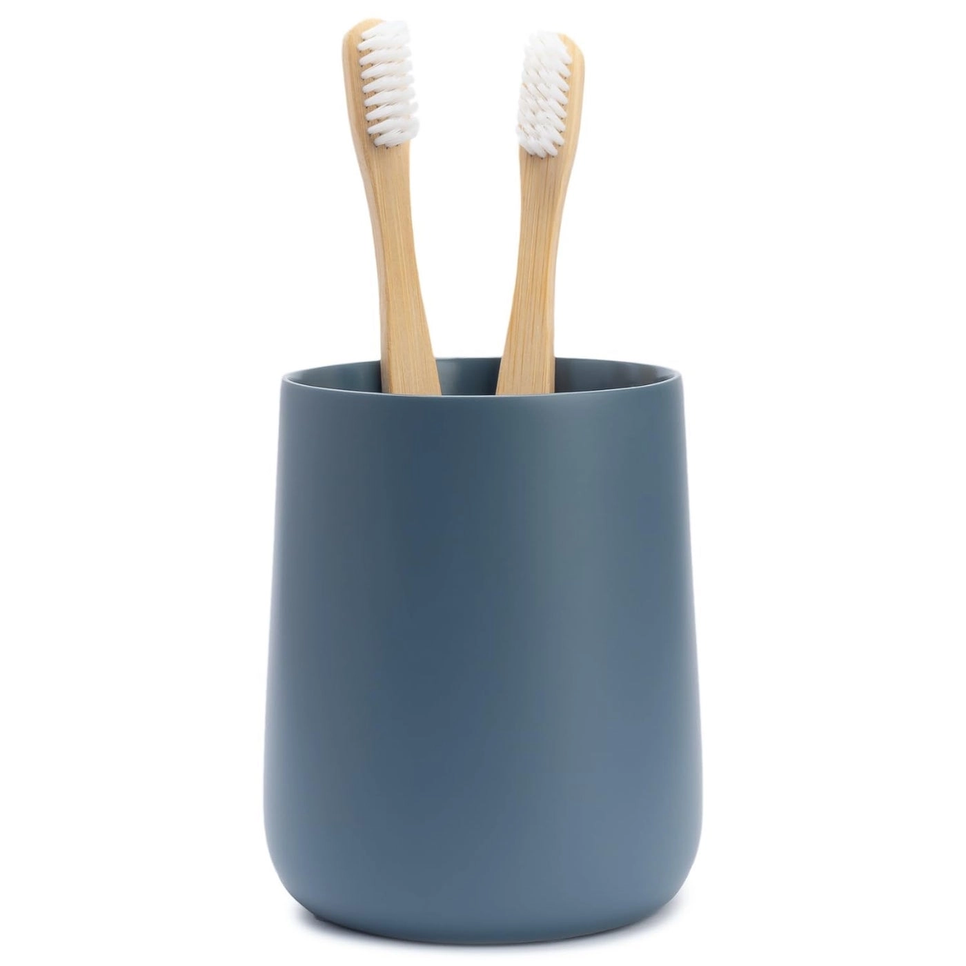 YEW DESIGN Toothbrush Holder - Matte Blue Round