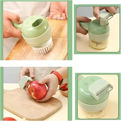 4-in-1 Electric Vegetable Cutter Set - Wireless Rechargeable