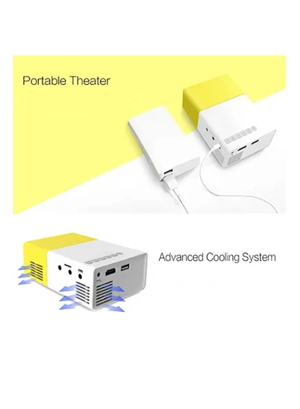 BP09 Portable Mini Smart Projector with 4K Ultra HD, DLP Technology, Android 9.0, and Bluetooth 4.1 – LED Home Cinema Video Beamer