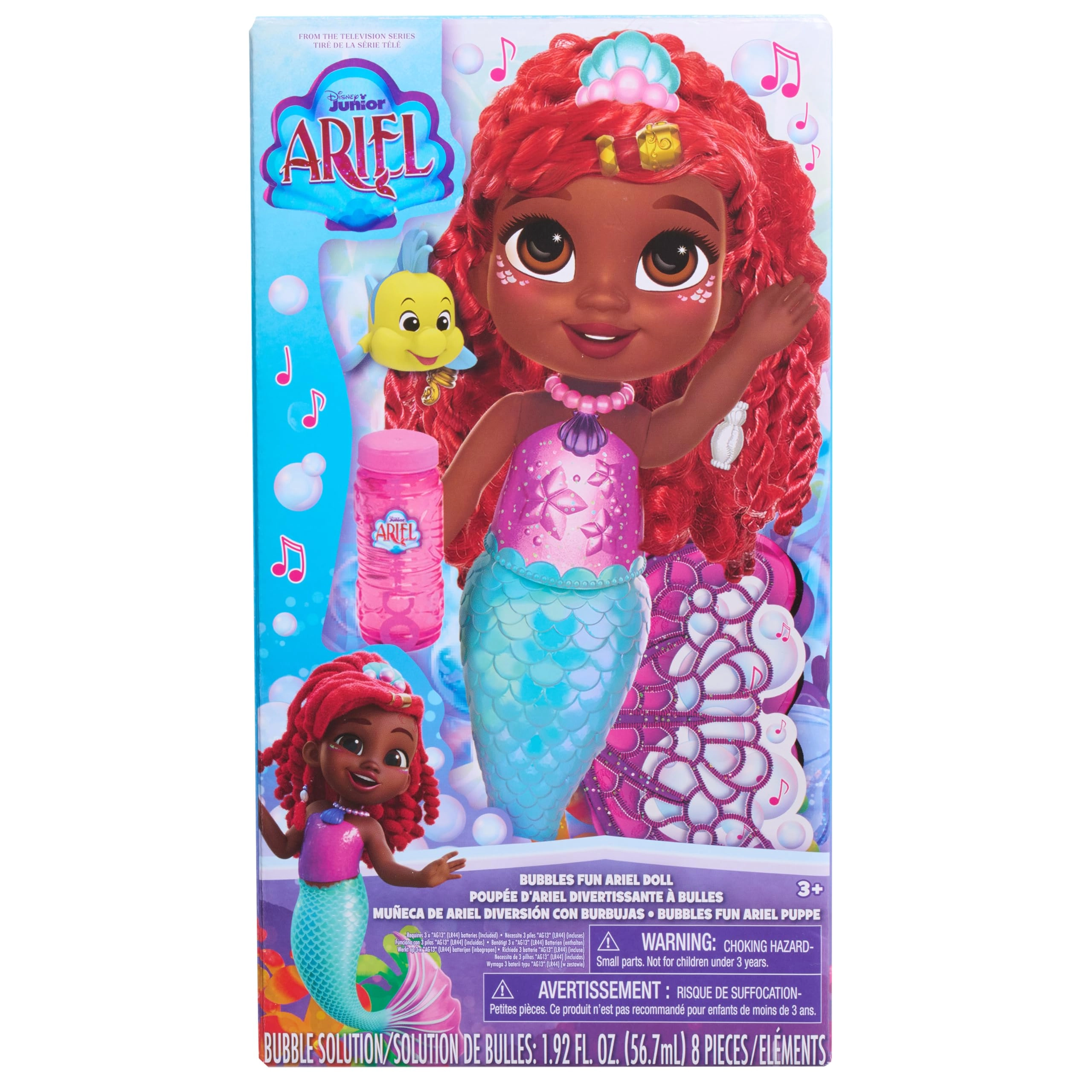Just Play Ariel Doll - 29cm Plastic Bubbles Ages 3+