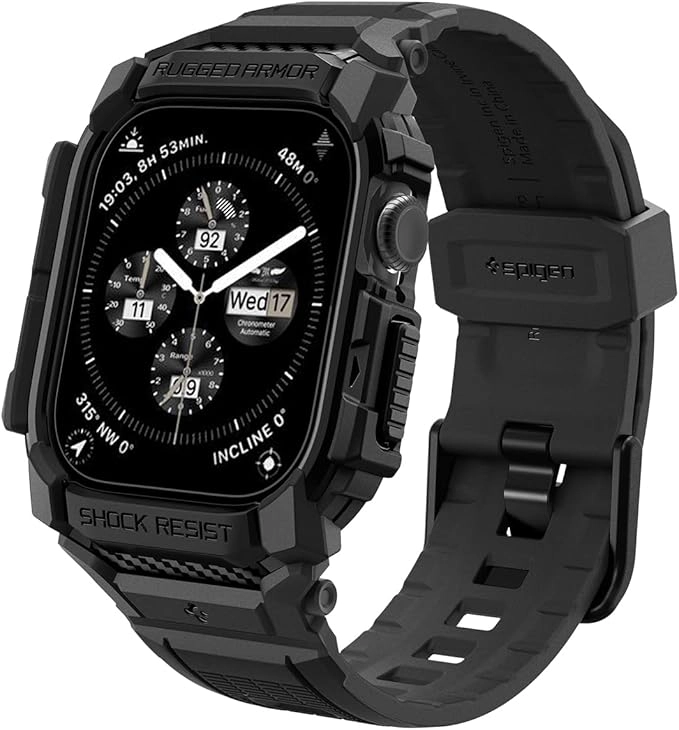 Spigen Rugged Armor Pro Case with Band for Apple Watch Series 10 - 46mm