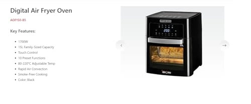 Digital Air Fryer Oven AOF150-B5