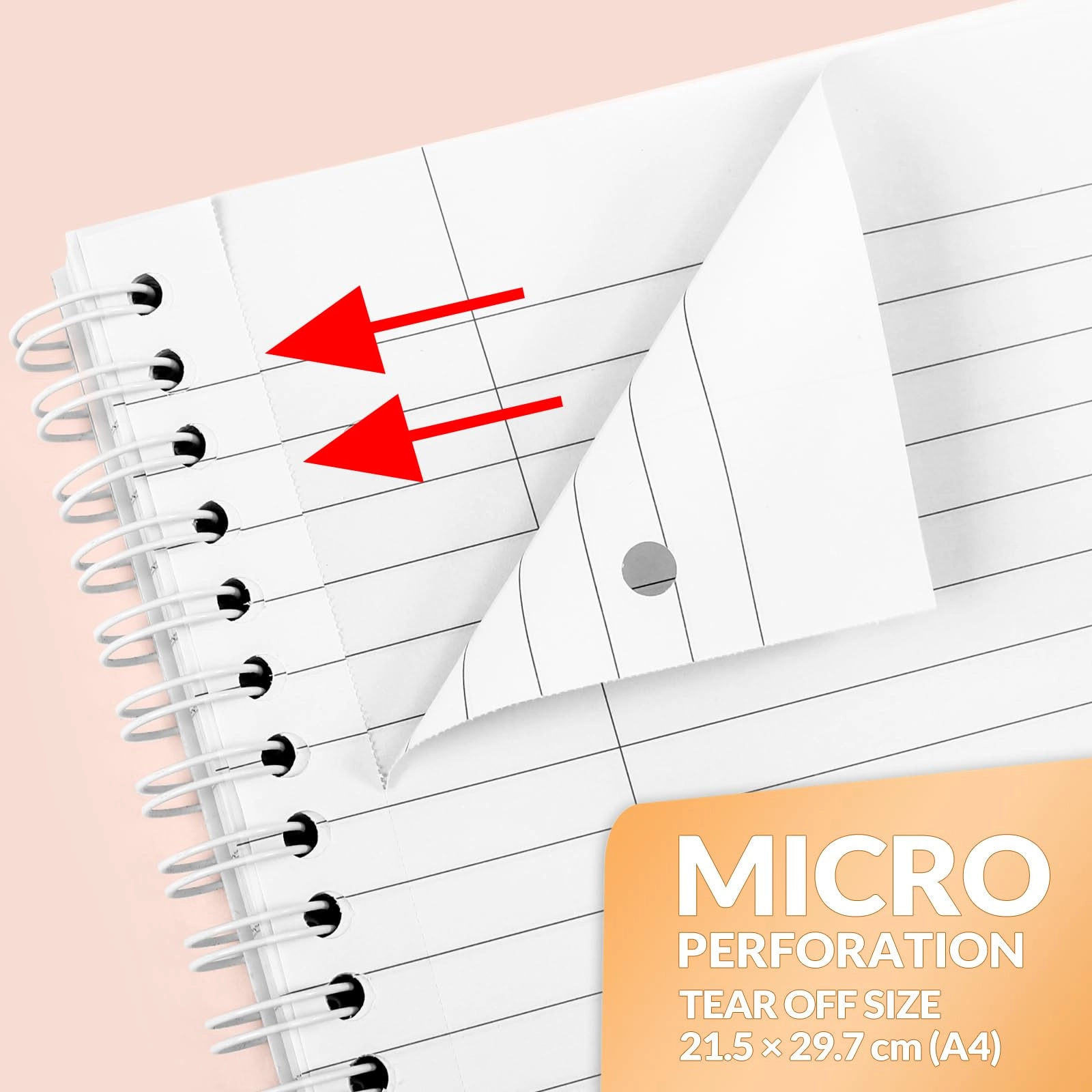 Notebook A4 Spiral - Lined 100 Sheets