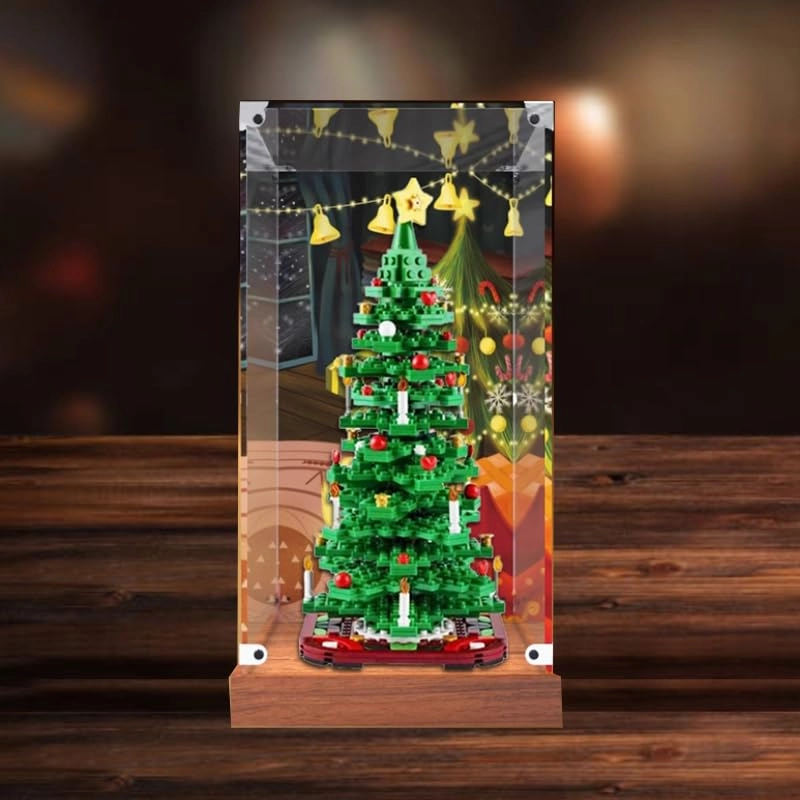 Clear Acrylic Display Case - for 40573 Wood Bottom+Background 1