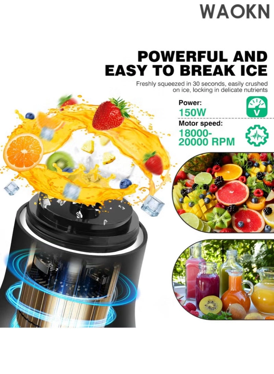Portable Blender - USB Rechargeable 6 Blades