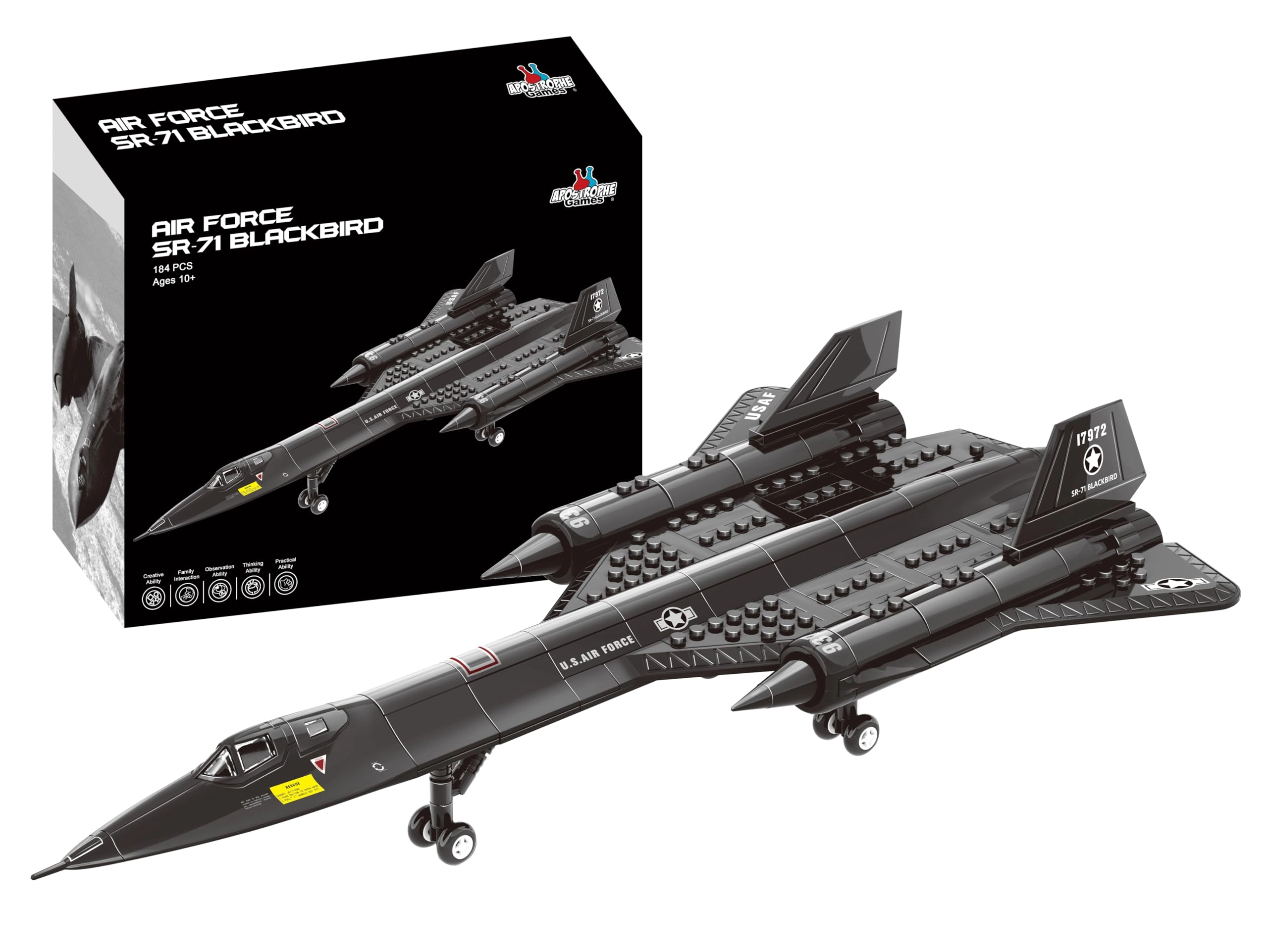 Apostrophe Games SR-71 Blackbird Jet - 184 pcs