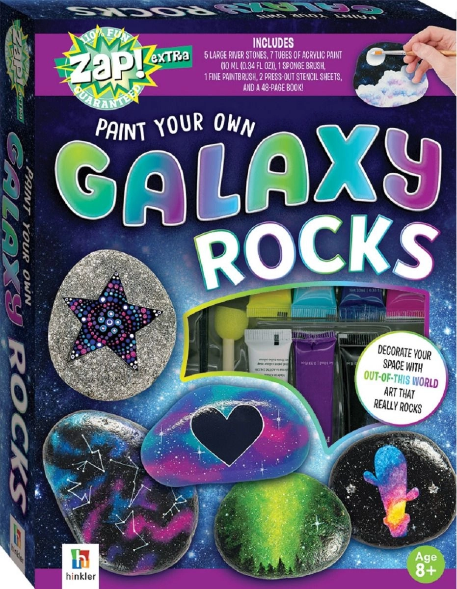 Hinkler Paint Your Own Galaxy Rocks - Multi Colour 8+