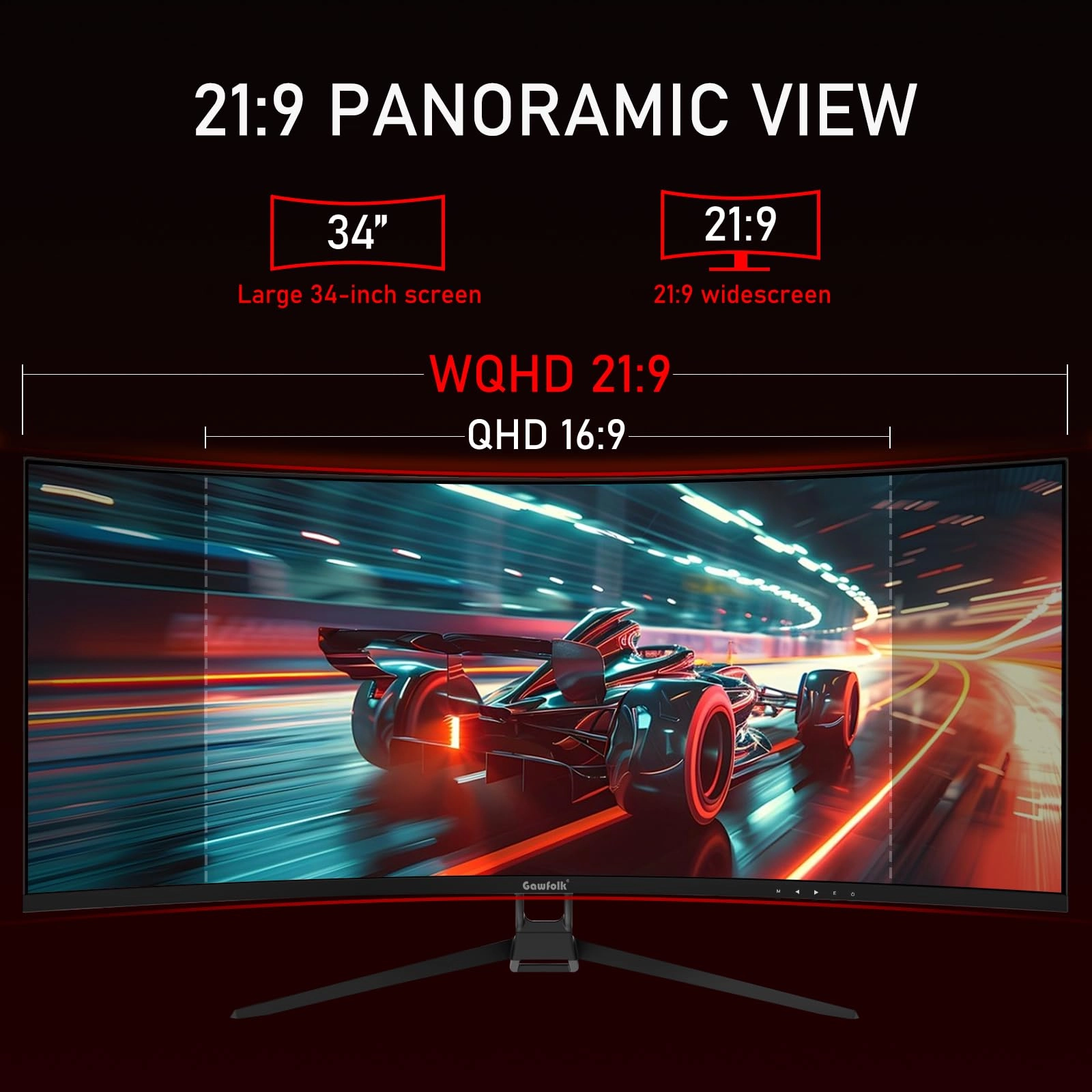 GF340A - 34 Inches 3440 x 1440 Pixels