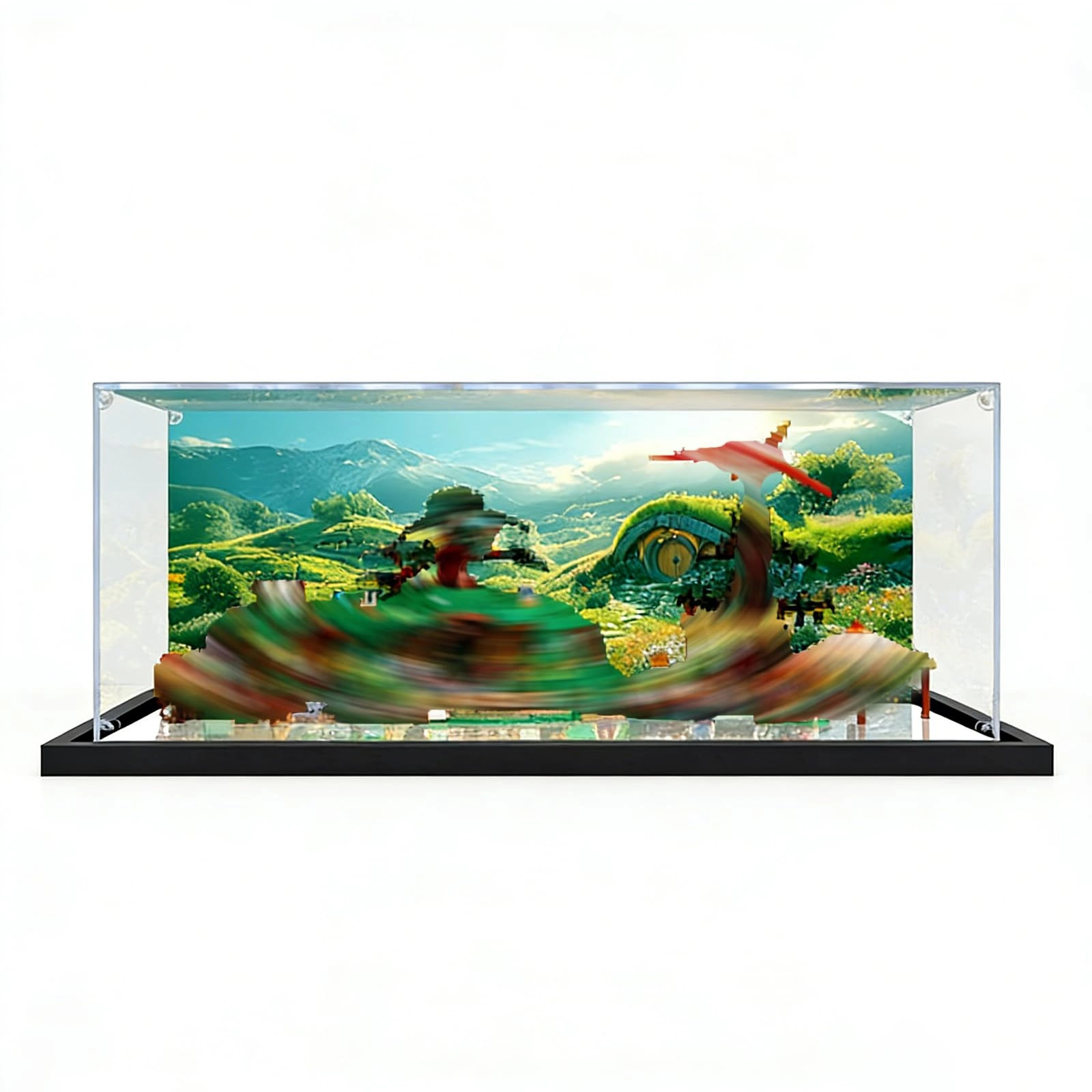 Generic Acrylic Display Case - 10354 Wood-grain-2 mm 65*35*30