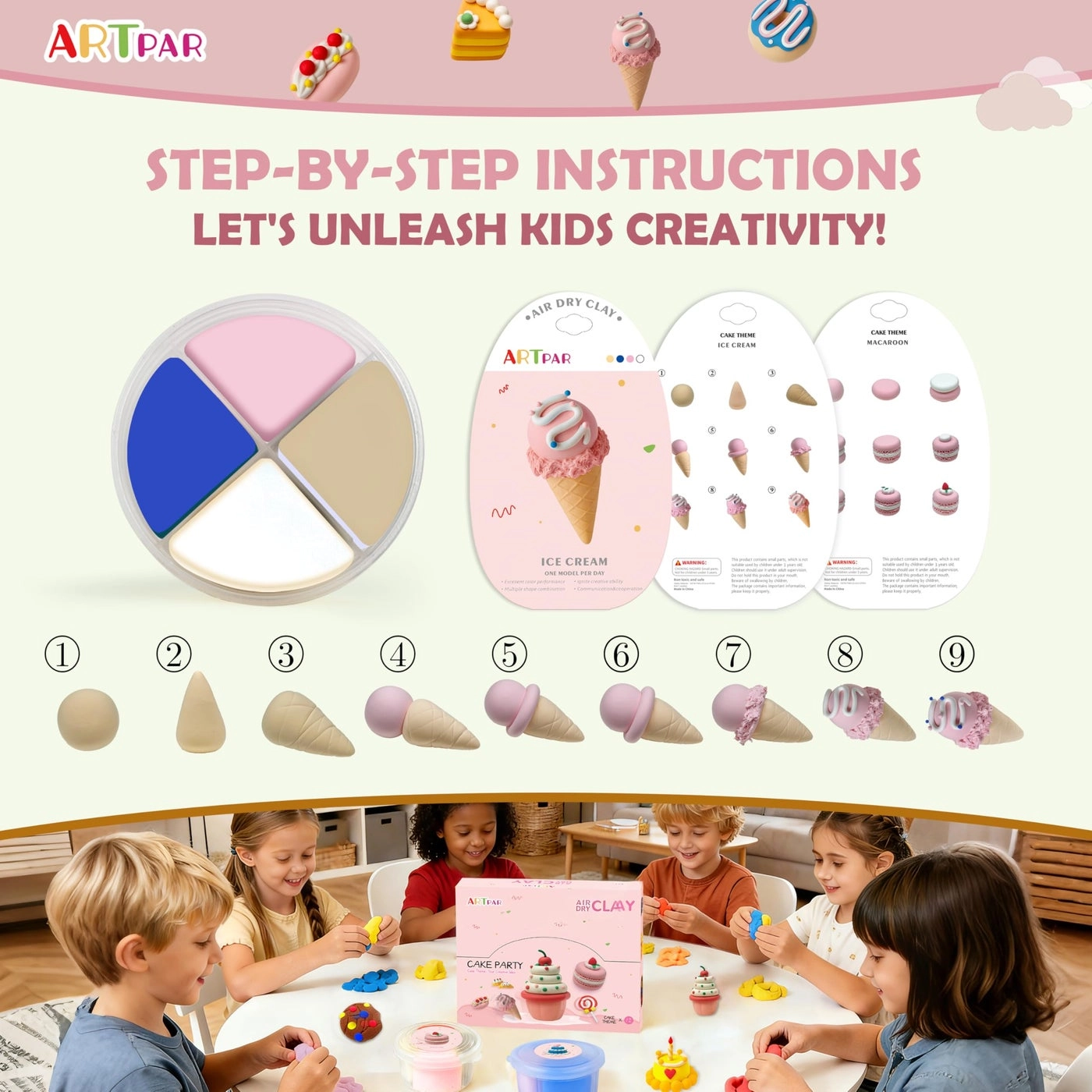 Clay Kits - Air Dry Clay 12pcs.