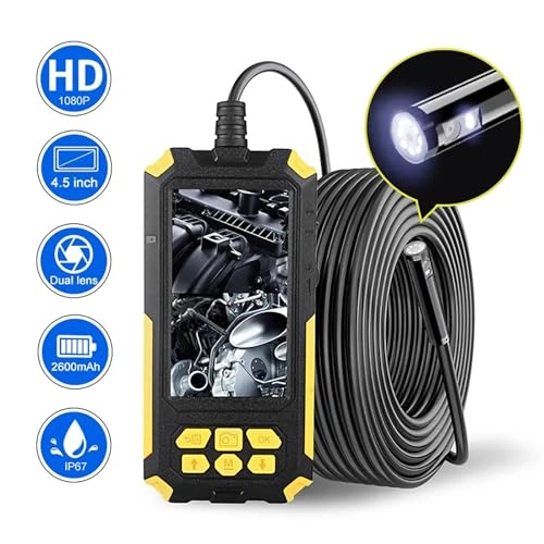 Endoscope Camera - 4.5" IPS 1080p 9 Adjustable LED