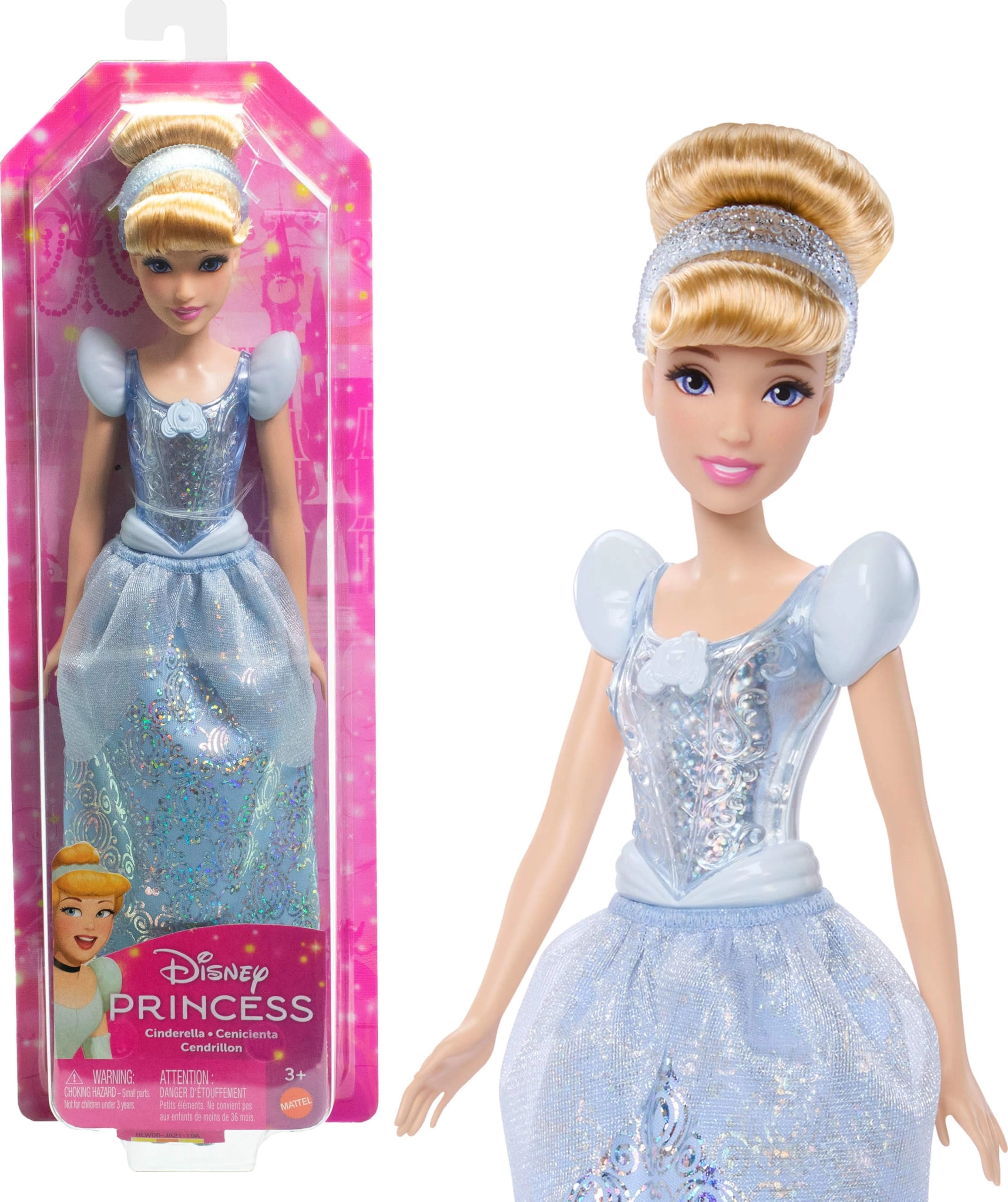 Mattel Cinderella Fashion Core Doll - Posable Brushable hair Ages 3+