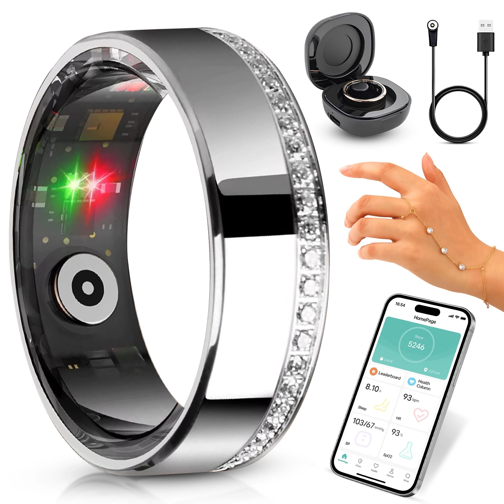 Shenzhen Poofect Technology Co., Ltd. Smart Ring - 10-Day Battery IP68 Waterproof Heart Rate