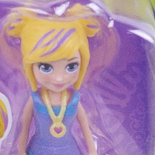 Polly Collectible Doll - 3 1/2" Tall Blue and Purple Dress