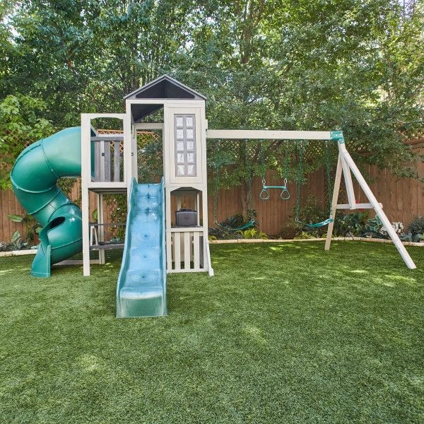 Boulder Bluff - 2-In-1 Wooden Swing Set