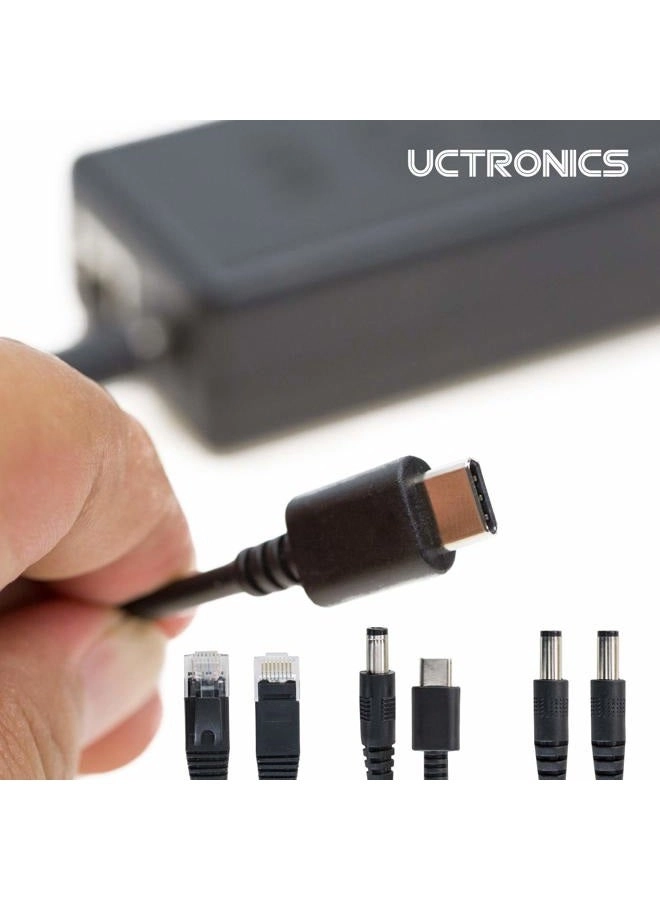 USB-C PoE Splitter - 5V/4A 802.3at Gigabit