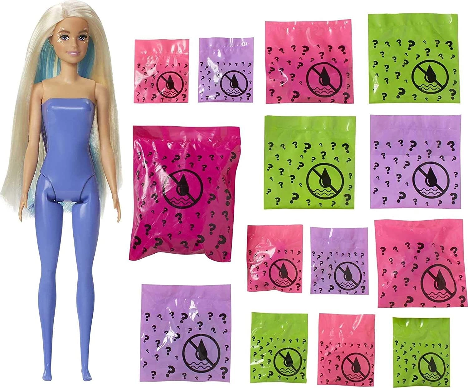 Barbie Color Reveal Peel Fairy Fashion Reveal Doll Set - 25 Surprises 16 Mystery Bags