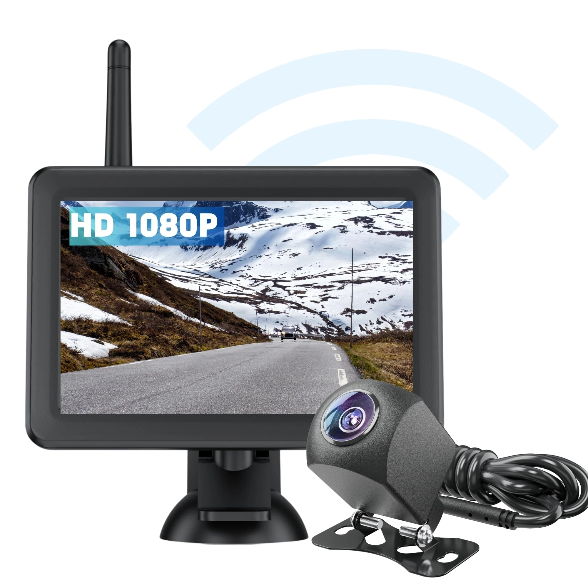 EWAY Wireless WiFi Magnetic Hitch Backup Camera - Night Vision 1080P