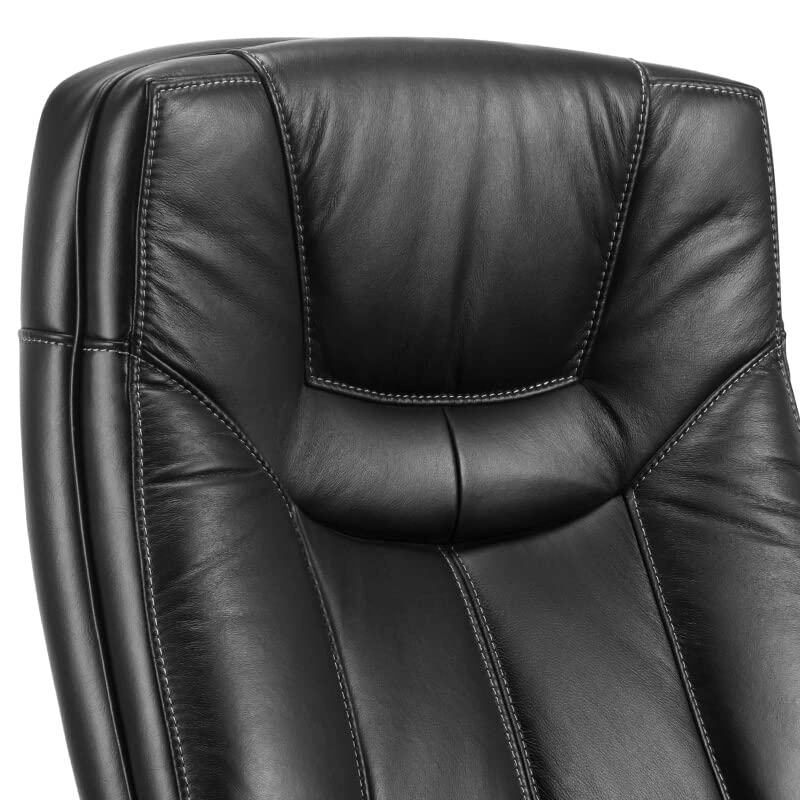 Desk Chair - PU Leather Brown High Back