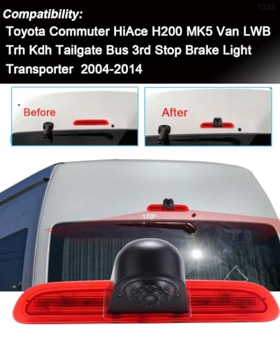 Brake Light Camera - Night vision 628 x 586 pixels + TFT LCD monitor - 7 Inches