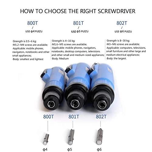 800T/801T/802T - Push-Drive Adjustable Torque Rechargeable Mini Charge Screwdriver