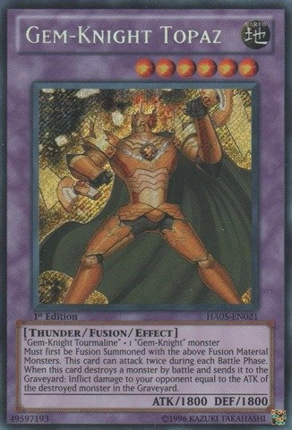 Yu-Gi-Oh! Gem-Knight Topaz HA05-EN021 - 1st Edition Secret Rare