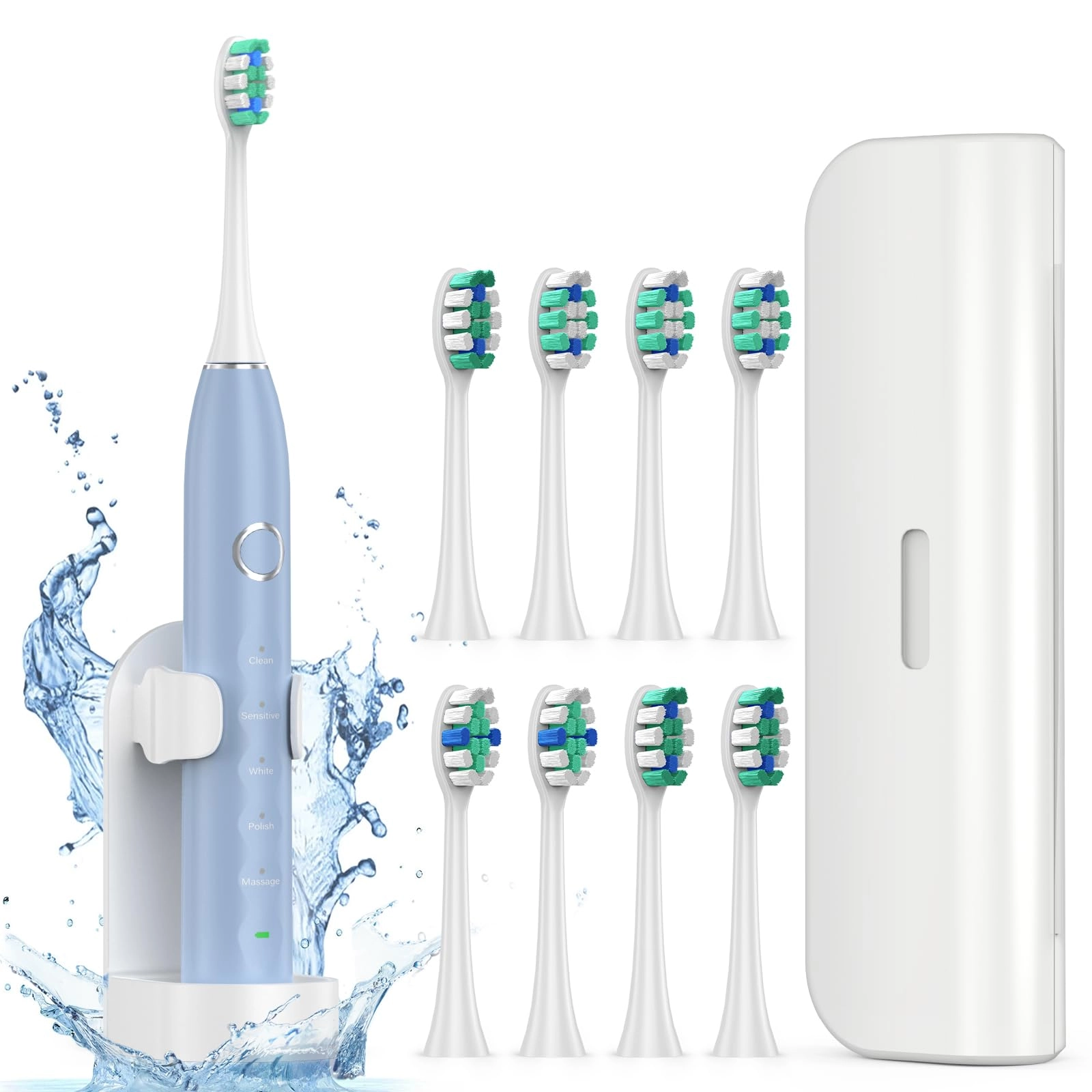 Electric Toothbrush - 8 Count Cherry Pink 120 Days Battery Life