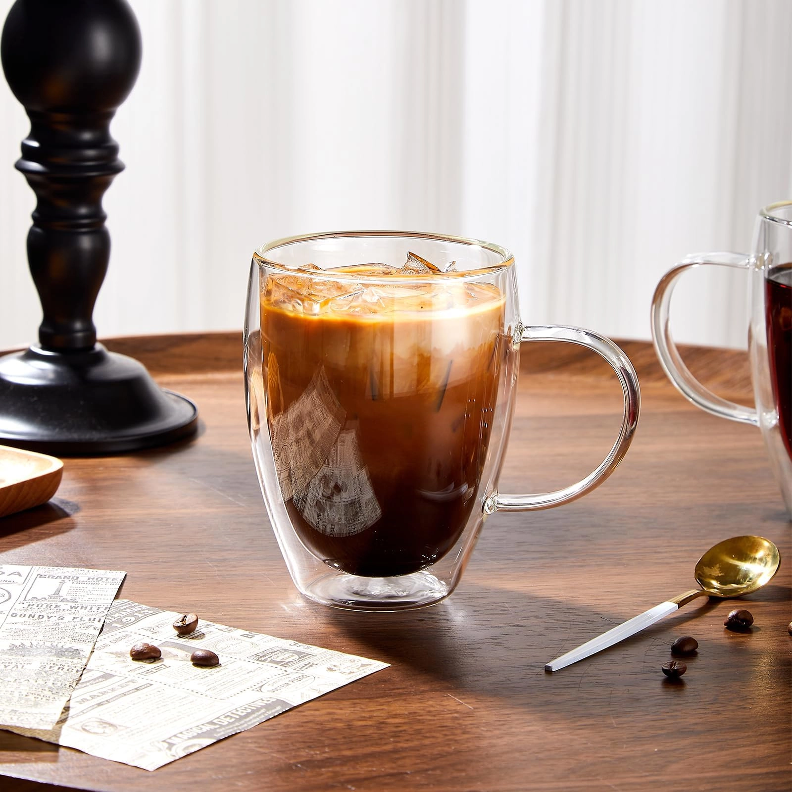 Double Walled Glass Mug - 4 pcs - Borosilicate - 350 ml