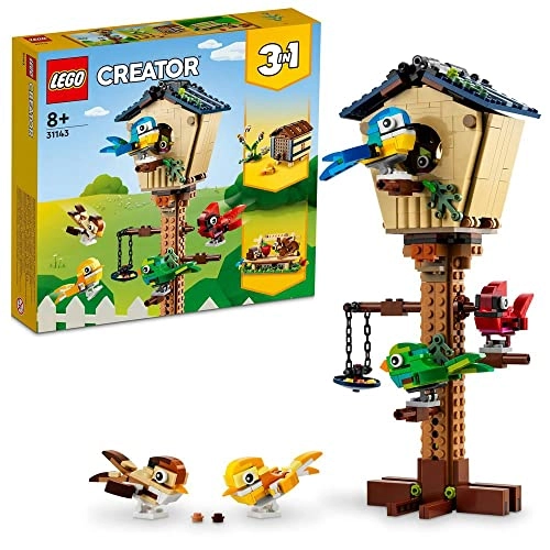Creator 3 in 1 Birdhouse (31143) - Birds to Hedgehog to Beehive Set